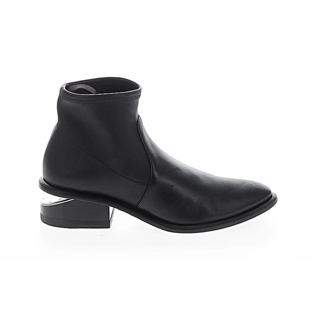 Alexander Wang Black Ankle Boots with Metallic Heel